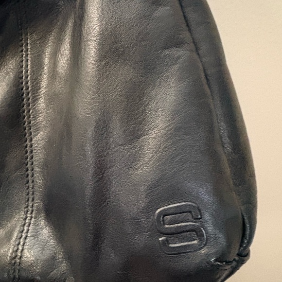 Chic Black genuine Leather Hobo Bag - Picture 2 of 6